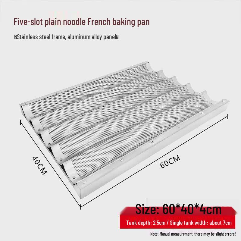 Non-stick Five-Slot Baguette Baking Pan