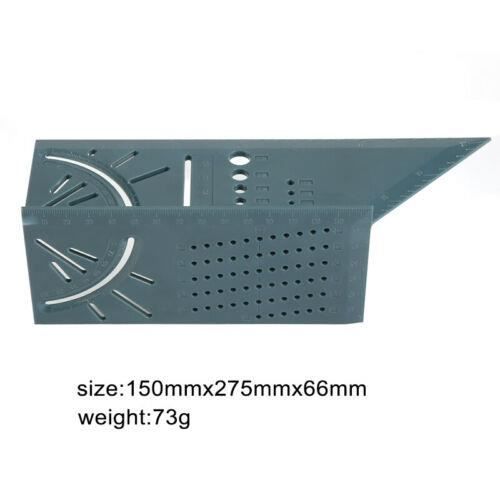 Règle Carré 3D Disposition Carré multifonctionnel Mitre angle de 45°et de 90° Métrique Règle, outil de mesure Règle verte