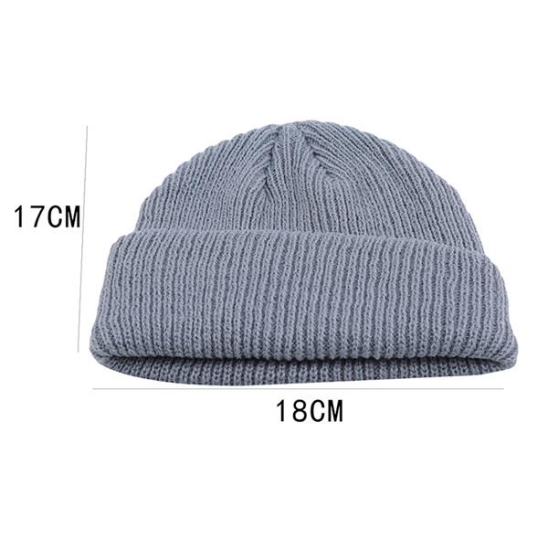 Knit Cap Solid Autumn Winter Hat Men 