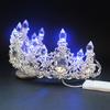 Braut Prinzessin Krone Diadem Leuchtender Strass LED-Licht Kopfschmuck Haaraccessoire für Hochzeit Cosplay Party Haarschmuck Schmuck