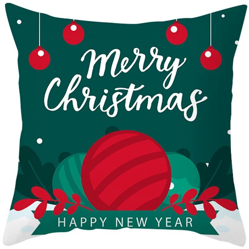 Christmas Themed Pillowcases Car Accessories Office Santa Claus Living Room Sofa Home Pillowcases