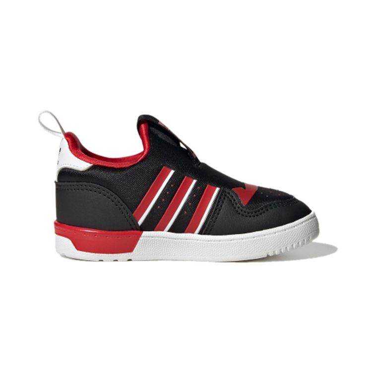 Adidas Originals Rivalry Low 360 Trendy Comfortable Low-Top Walking Shoes Baby Shoes Black Red FV7213