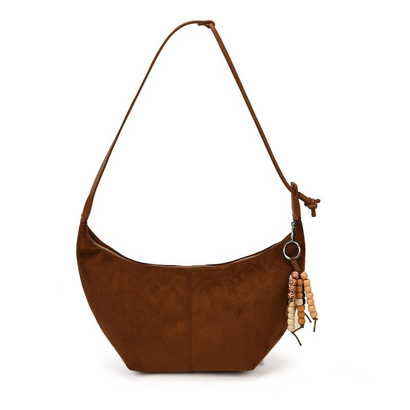 New retro lazy style fashion commuting simple large capacity croissant bag shoulder messenger tote bag