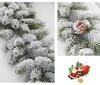 Encrypted Snowing PE Rattan Garland with Flocked Snow for Window & Wall Hanging