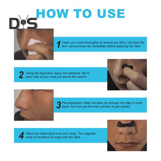 1 Set Intake Breathing Magnetic Nasal Strip Better Breathing Anti Snoring Nasal Magnet Men Women Sleeping Improvement Nasal Breathing Dilator Nose