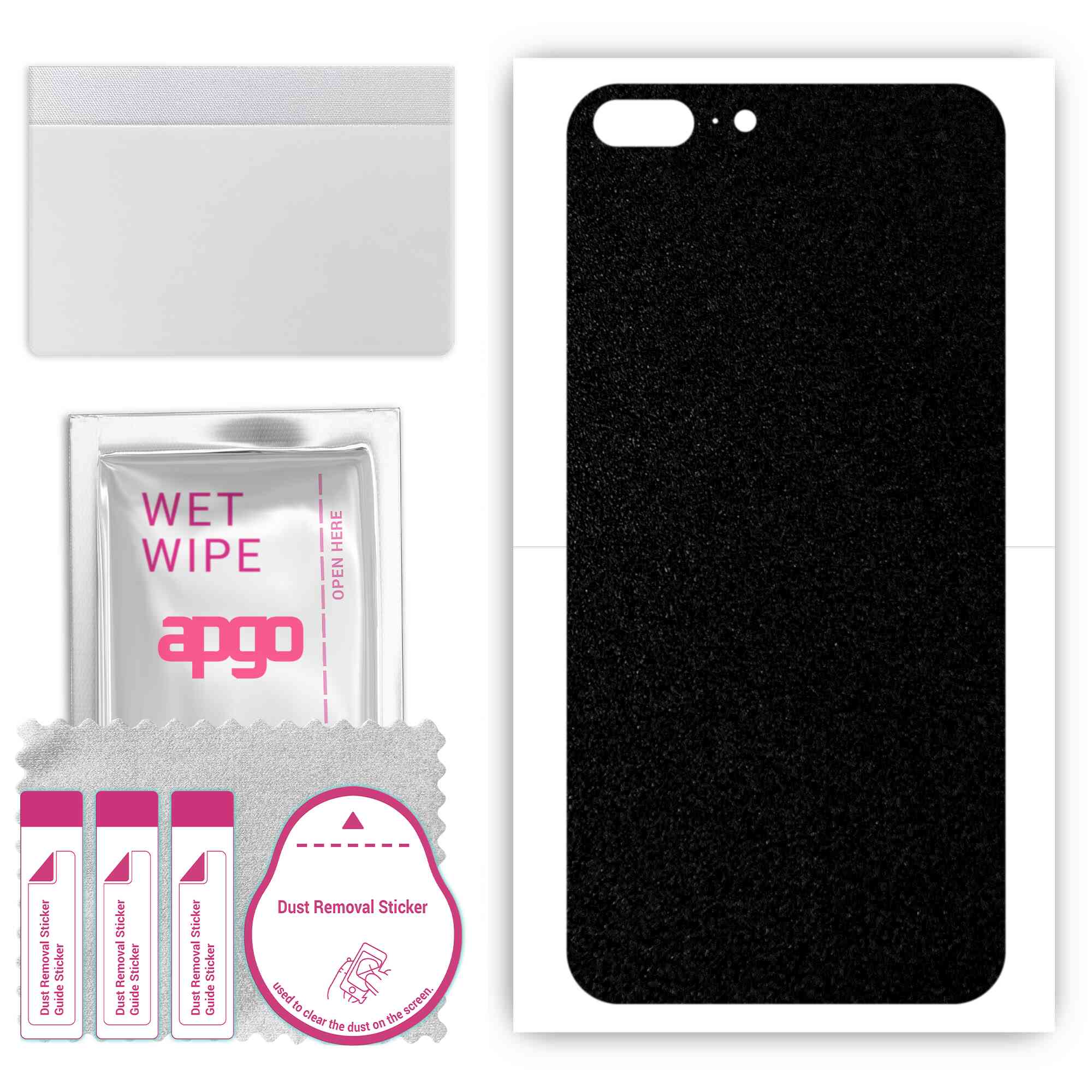 

apgo Protective Skin Sticker for the back compatible with Kruger&Matz Live 5 Plus, Wrap Film, Foil, Vinyl - Pattern Matte Black