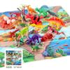 Portable Dinosaur Figurine Set For Kids With 17 Realistic Pvc Model Dinosaurs In Storage Box