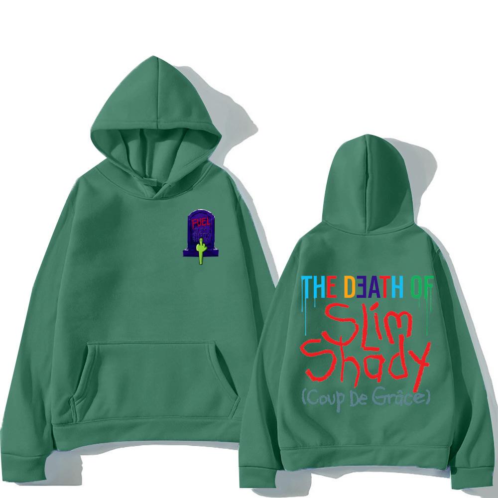 Rapper Eminem Fuel Hoodies Death of Slim Shady Sweatshirts Vintage Aesthetic Pullovers New Fashion Women Men Casual Hoodie