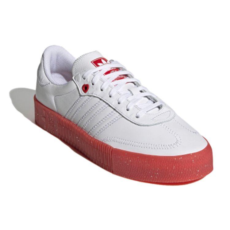 Adidas Sambarose White Scarlet ??????? ????????? Cloud-White Core-Black  FZ1831 ?????? ?????? ?? Joom