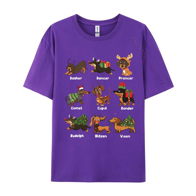 Christmas Deer Dachshund Xmas Tshirt Fitness Top Tshirts Cotton Tops Shirts for Unisex Xs Graphic T Shirts