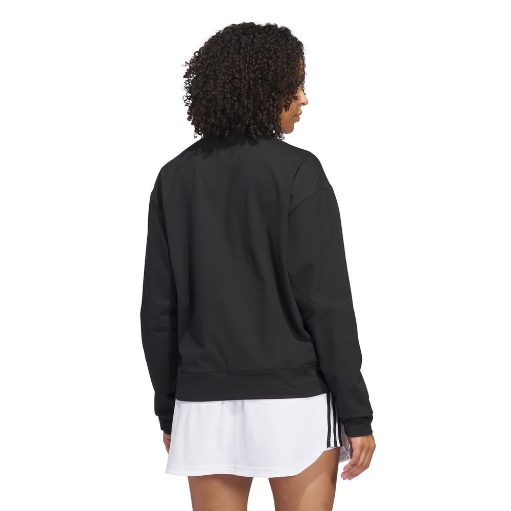 Adidas Golf Adizero Fabric Mix Long Sleeve Golf Black Women's Half-Zip Jacket,