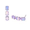 Three Purple Earrings Womens Fashionable and Versatile Earrings
