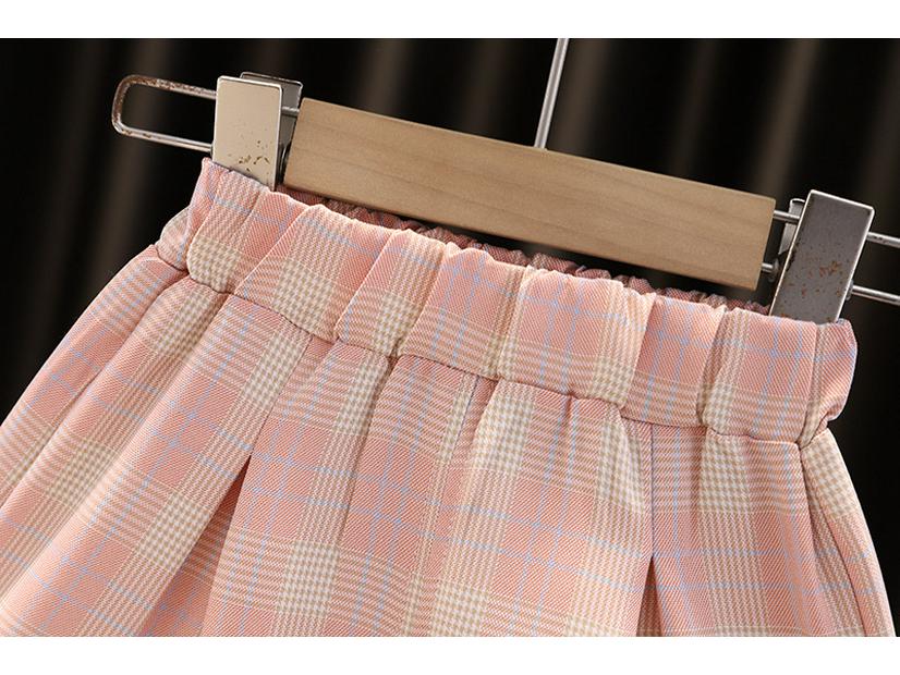 Collar Korean Lace Summer Style Cartoon Tie Shorts Set For Girls 05 Years