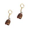 Rustic Metal Bell Keychain Set – Handmade Vintage Key Rings for Bike, Car, or Gift Use