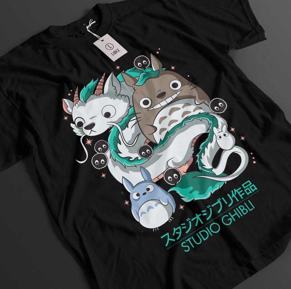 

Мой сосед Тоторо Футболка Студия Ghibli Футболка Сацуки Футболка Аниме Унисекс Футболка S
