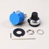 1Set 3590S Precision Multiturn Potentiometer Kit - 10 Ring Adjustable Resistor + Rotary Knob & Counting Dial