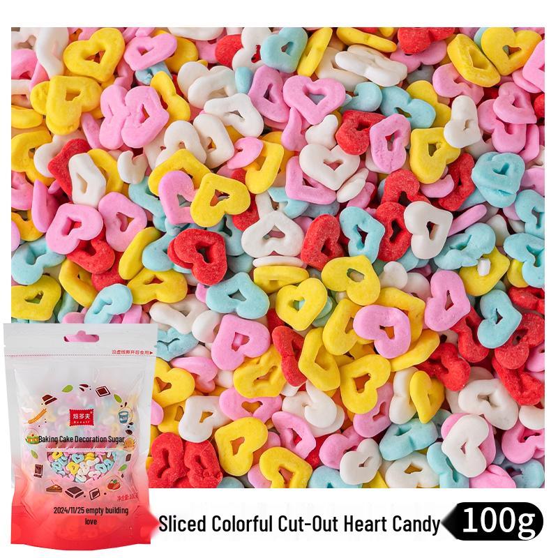 Bunte Zuckerformen: Herzen & Kurven zum Dekorieren von Kuchen, Desserts & Donuts