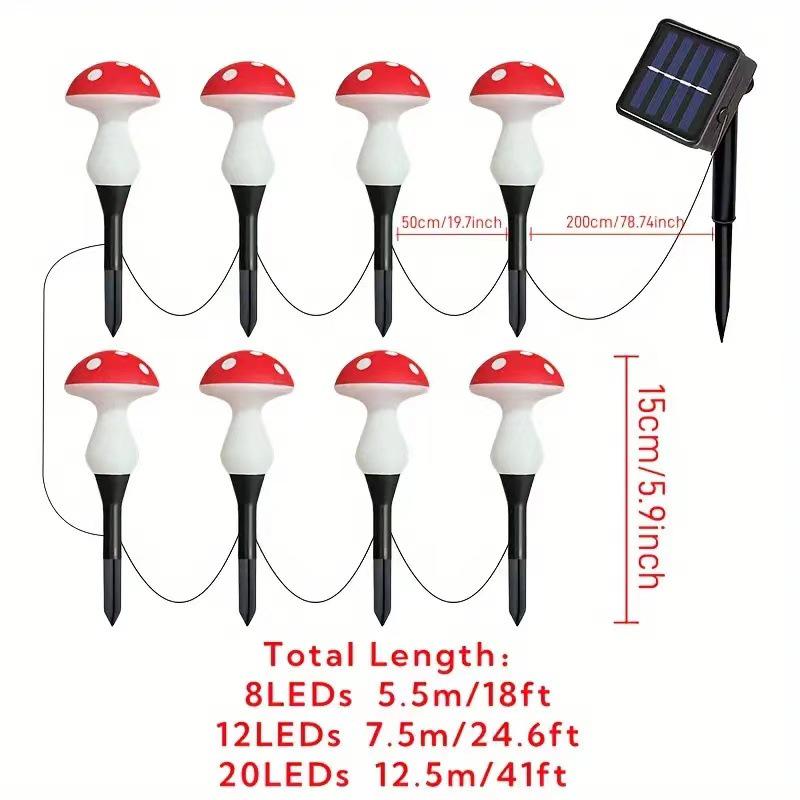 

Outdoor LED Solar Mushroom Lamp - Waterproof Decorative Garden Light Solar 8-mode