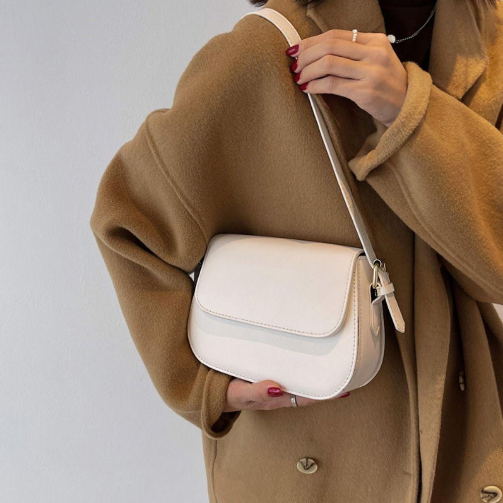 Korean Style PU Shoulder Bag Square Women Crossbody Bag Casual Flap Crossbody Shoulder Bag  Girl