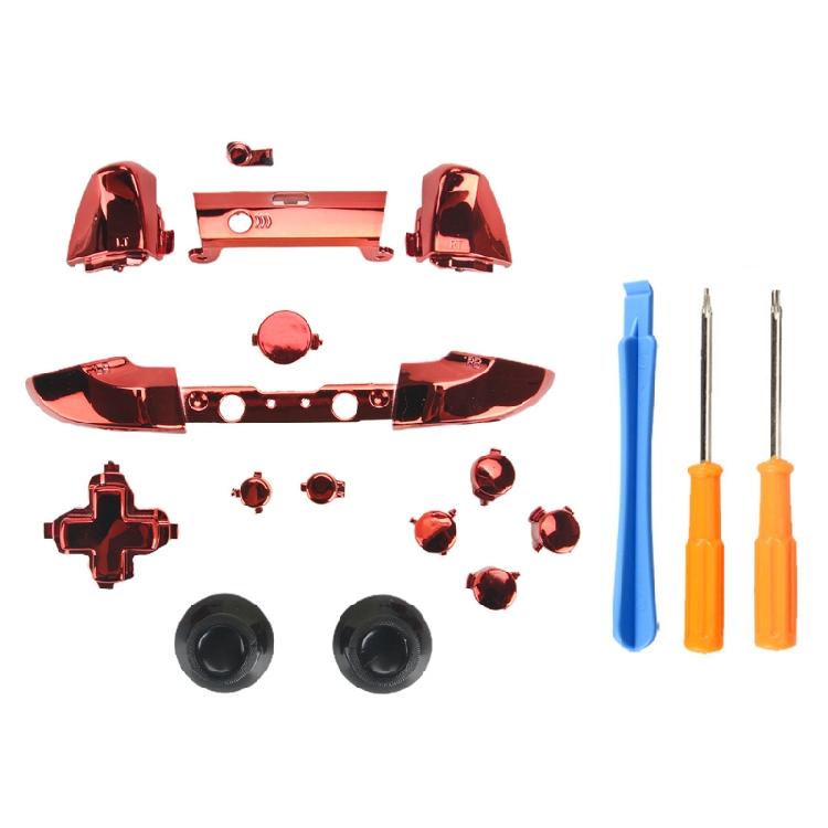 

Button Replacement For X Box One S Dpad Trigger Grips Stick Parts Controller красный