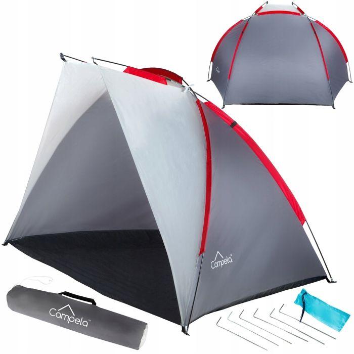 Grand abri de plage et jardin Campela, protection UV, paravent 220 cm avec housse de transport (CA0011C)