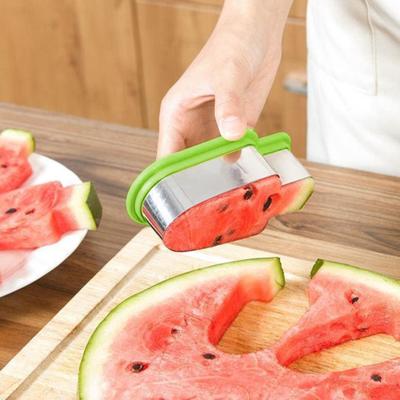 Watermelon Cutter Stainless Steel Melon Cutter Creative Popsicle Shape Fruit Slicer Cookie Mold Tool for Kids Party