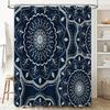 Boho Shower Curtain Floral Nature Pattern Bathroom Decor Vintage Farmhouse Backdrop Waterproof Fabric