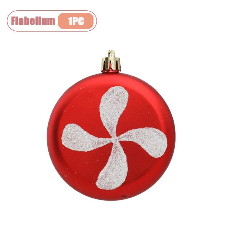 Festive Christmas Tree Ornament Candy Painted Flat Round Electroplated Plastic Ball Decoration for Party Home Accessories