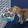 Bol en Acier Inoxydable pour Cage d'Animal de Compagnie Bol d'Alimentation Anti-Renversement pour Animal de Compagnie Bol Suspendu Amovible pour Cage de Chat Chien Lapin