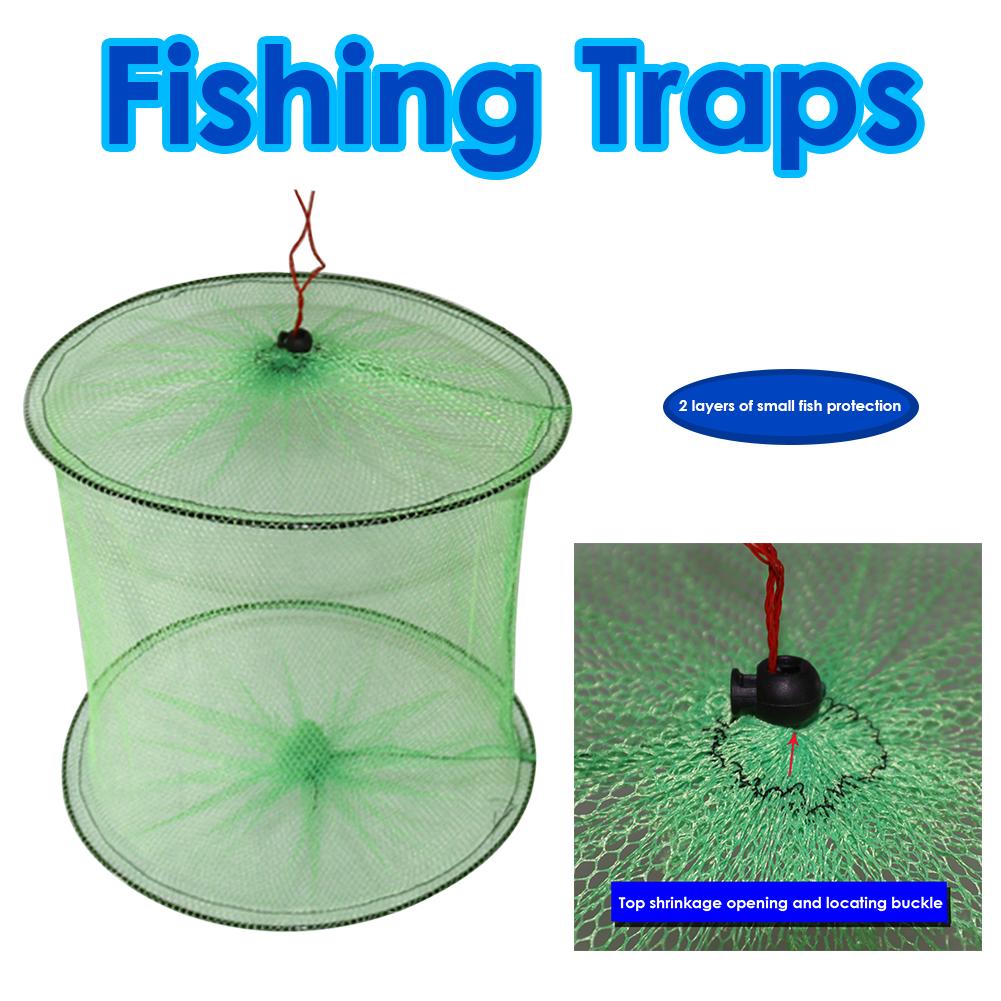 Outdoor 2-Layer Fishing Trap Net Nylon Fish Crab Guard Mesh Fish Accessories