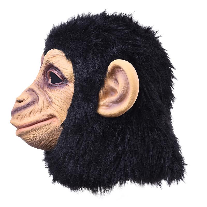 Halloween Gorilla Maske Schimpanse Cosplay Kostüm Affenmaske Tiere Latexmasken Horror Kopfbedeckung Erwachsenenmaske