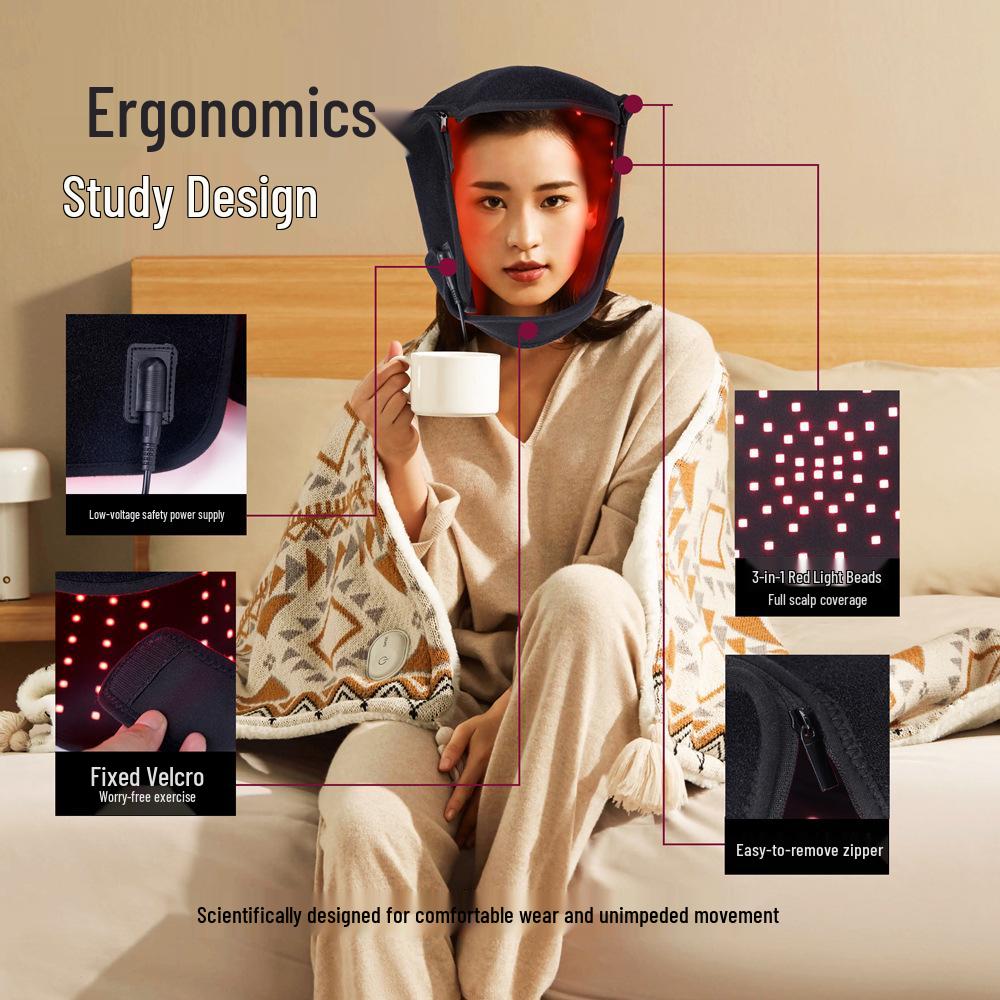 Red Light Hair Growth Device with Near-Infrared Therapy for Hair Care and Oil Control