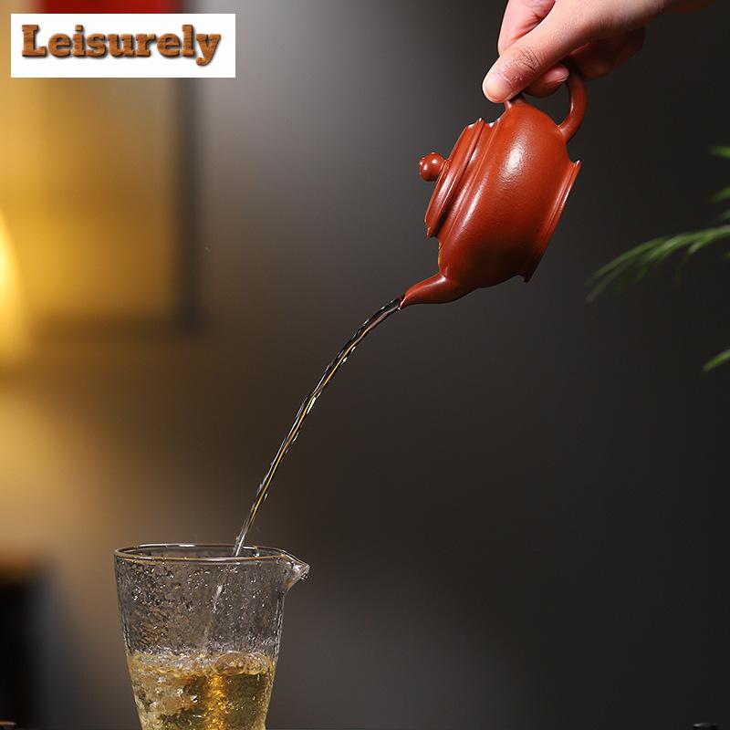 170ML Ancient Yixing Purple Clay Teapots Handmade Beauty Pot Raw Ore Zhu Mud Tea Brewing Kettle Zisha Tea Set Tableware Supplies