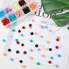 SUNNYCLUE 1 Box 200Pcs 10 Colors Rose Flower Resin Beads Flat Back Cabochons Embellishment Floral Rose Loose Beads for DIY Jewelry Necklace Bracelet