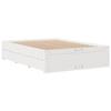 VidaXL Cadre de lit sans matelas avec tiroirs blanc 140x200cm bois pin, meuble de chambre à coucher, lit double, sommier, 3308805