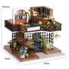 Maison de Poupée Miniature en Bois Puzzle 3D Assemblage Modèle de Construction Kits Petite Pièce Maison Avec Meubles Éclairage Jouets en Bois Pour Cadeaux