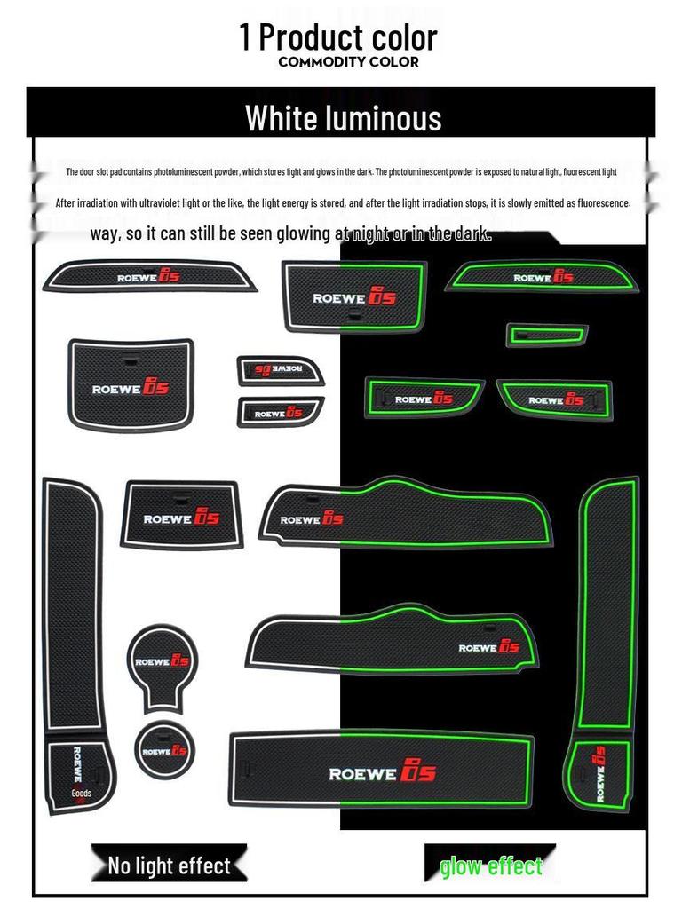 21 Roewe I5 Cup Holder and Door Slot Mat for Interior Decoration