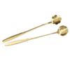 4Pcs Multi-color Coffee Mixing Spoon Flower Shaped Spoon Head Decorative  Scoop  Dessert Serving