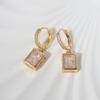 Trendy Square Dangle Earrings for Women Fashion Zirconia Earrings Jewelry Party Accessories