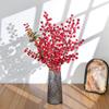 Artificial Red Fruit Bouquet Christmas Decorations Fake Plant for Home Room Decor New Year 2025 Bunch Christmas Tree Ornament