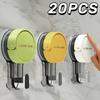 1-20PCS Suction Cup Hook Reusable Stronge Vacuum Bathroom Suction Cup Hooks Waterproof Towel Rack Clothes Hanger Hook Accessor