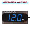DC 4-28V Car Digital Voltmeter 12V Voltage Meter Car Audio Gauge LED Display 12V Meter Waterproof Voltage Gauge Meter for Car M