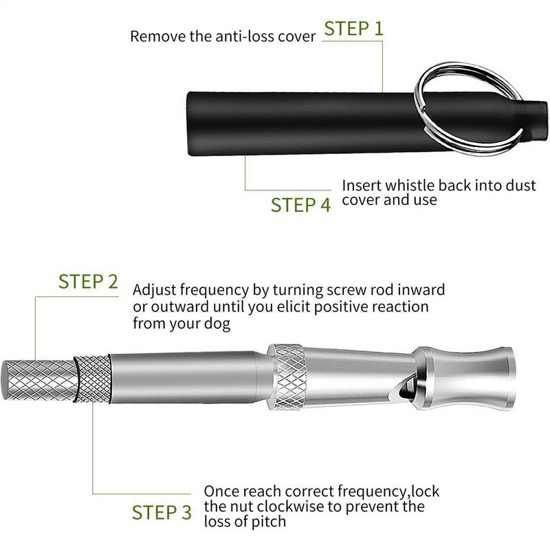 2pcs Dog Whistle To Stop Barking Device Dog with Lanyard Silent Ultrasonic Training Flute Stop Barking for Pet Sound Trainer