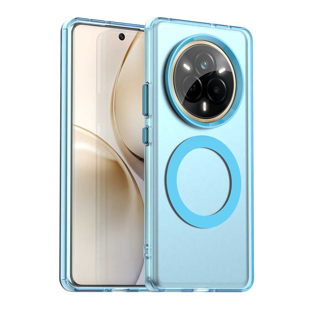 Magnetic Wireless Charging Case For Realme 14 Pro 5G 13 Pro+ Plus Cover Candy Colors Transparent Back Shell Coque