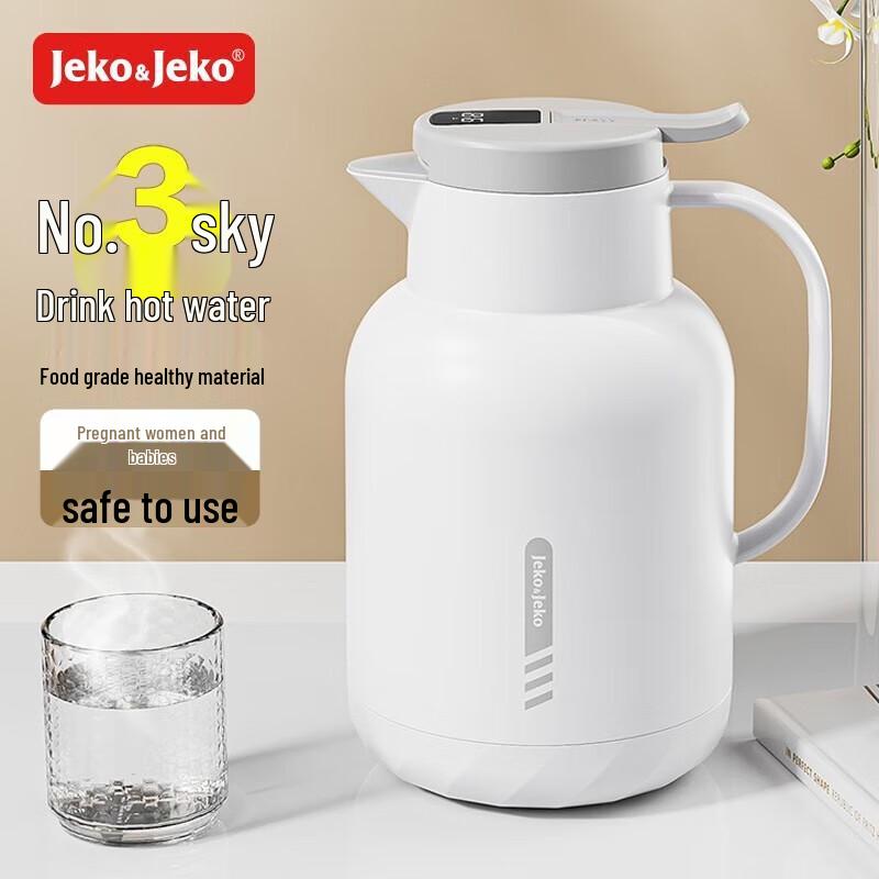 JEKO&JEKO Smart Temp Control 1.3L Glass Liner Thermos