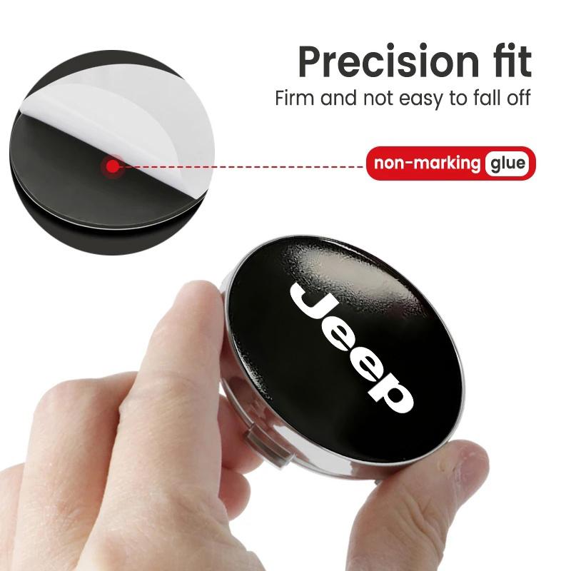 For Jeep 4pcs Car Wheel Hub Protective Cover Universal Anti-Dust Center Cap Cherokee Wrangler JK Gladiator Compass Renegade AKO1