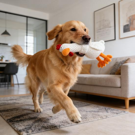 Jucărie de pluș pentru câini Interactivă Scârțâitoare Animal de pluș Jucărie Moale Rățușcă Iepure Măgar Câine Jucărie de ros pentru Rozătoare Puternice Câini Mici Medii Mari Iubitori de Aducere