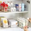 2Pcs/3Pcs/4Pcs Clear Fridge Organizer Open Drawer Snack Storage Box Multifunctional Container For Home