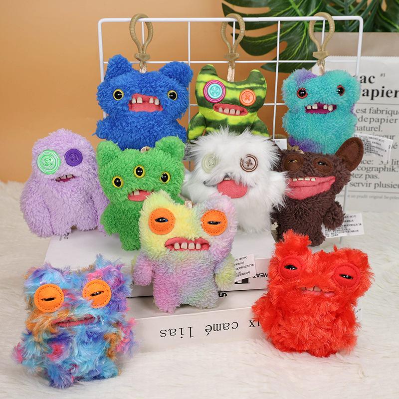 Portachiavi Peluche Mostro dei Denti Fuggler - Bambola Carina e Divertente, 3a-5a Generazione.