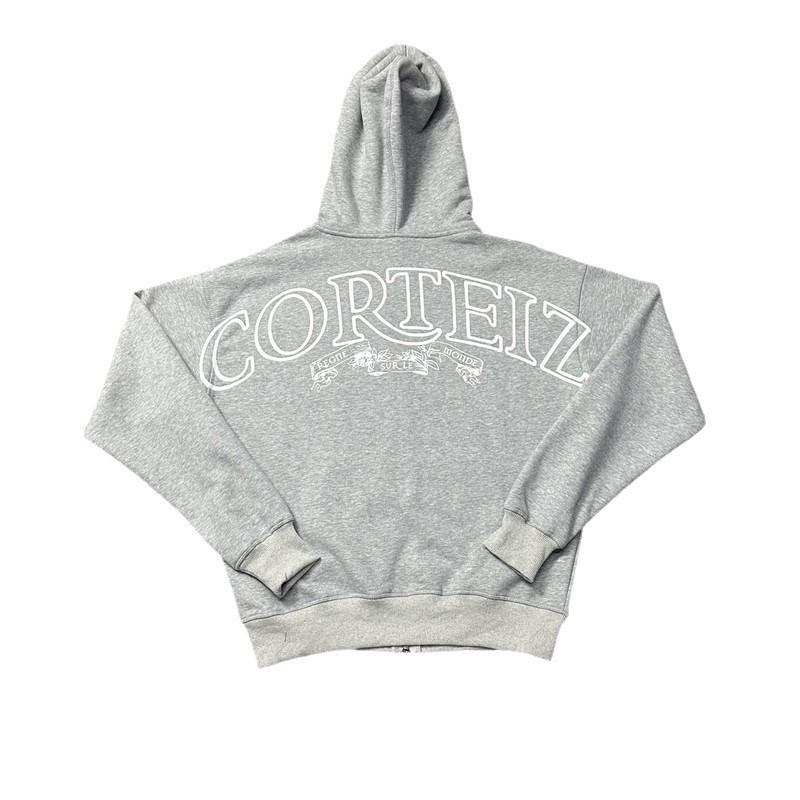Vintage Hip Hop Zip-Up Hoodie Sweatshirt Set Teens Loose Fit Long Sleeve Casual Streetwear